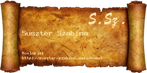 Suszter Szabina névjegykártya